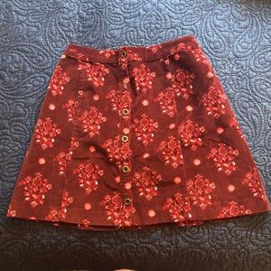 Hollister corduroy skirt